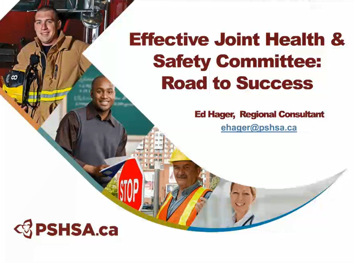 Public Services Health and Safety Association Effective Joint Health