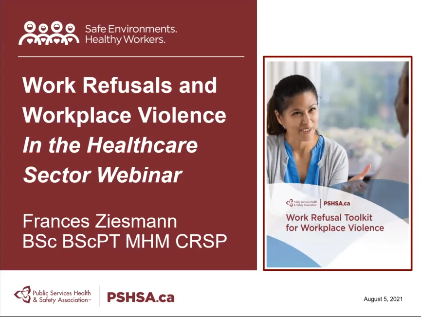 Public Services Health and Safety Association PSHSA's Work Refusal